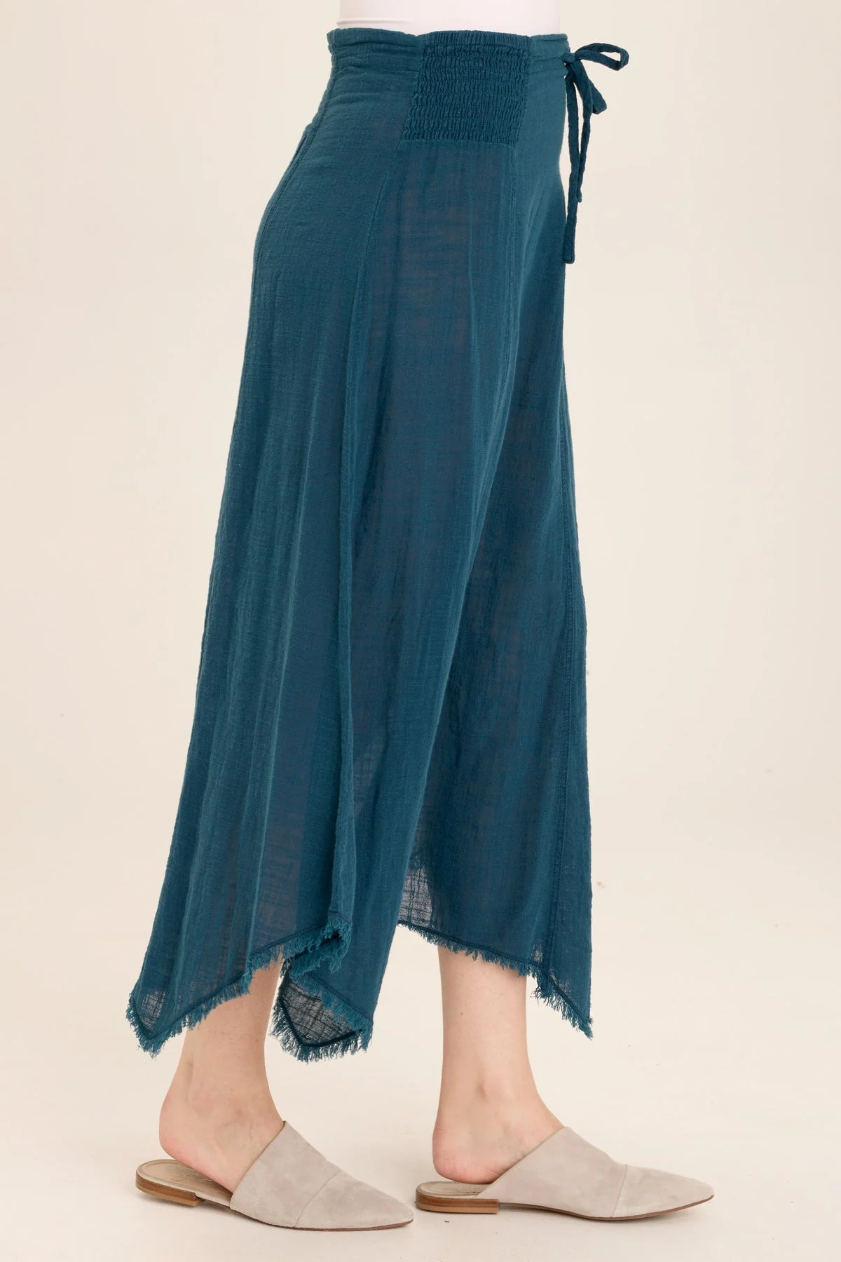 Zuri Gauze Handkerchief Casual Midi Skirt - Shopern