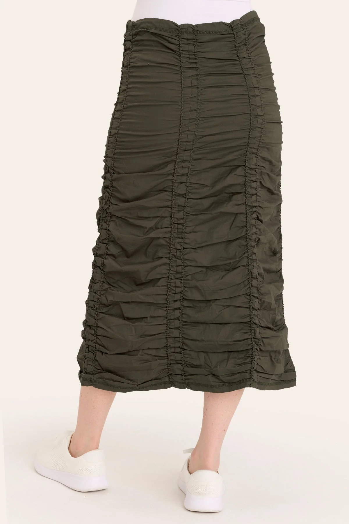 Double Shirred Panel Skirt - Shopern
