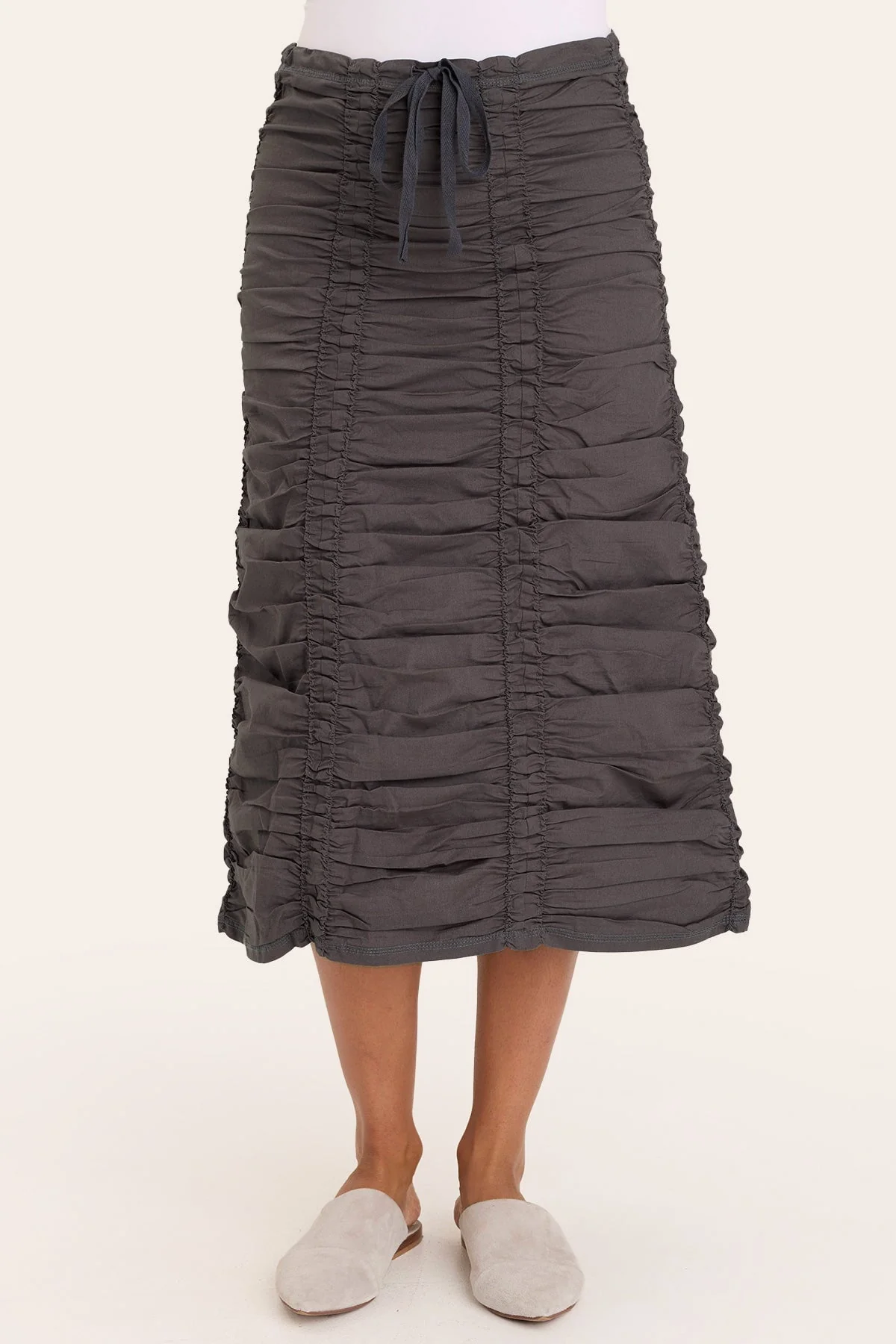 Double Shirred Panel Skirt - Shopern