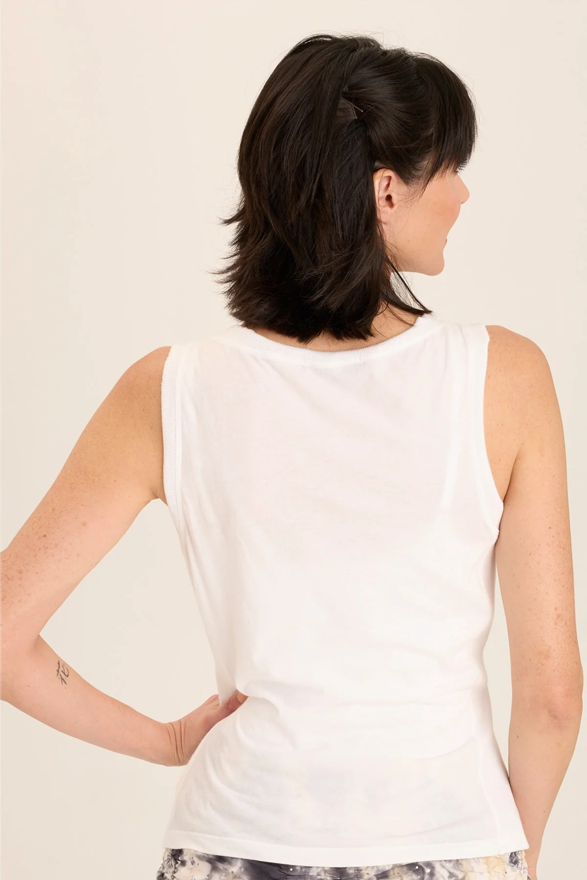 Rexel Jersey Rib Insert Shirred Tank - Shopern