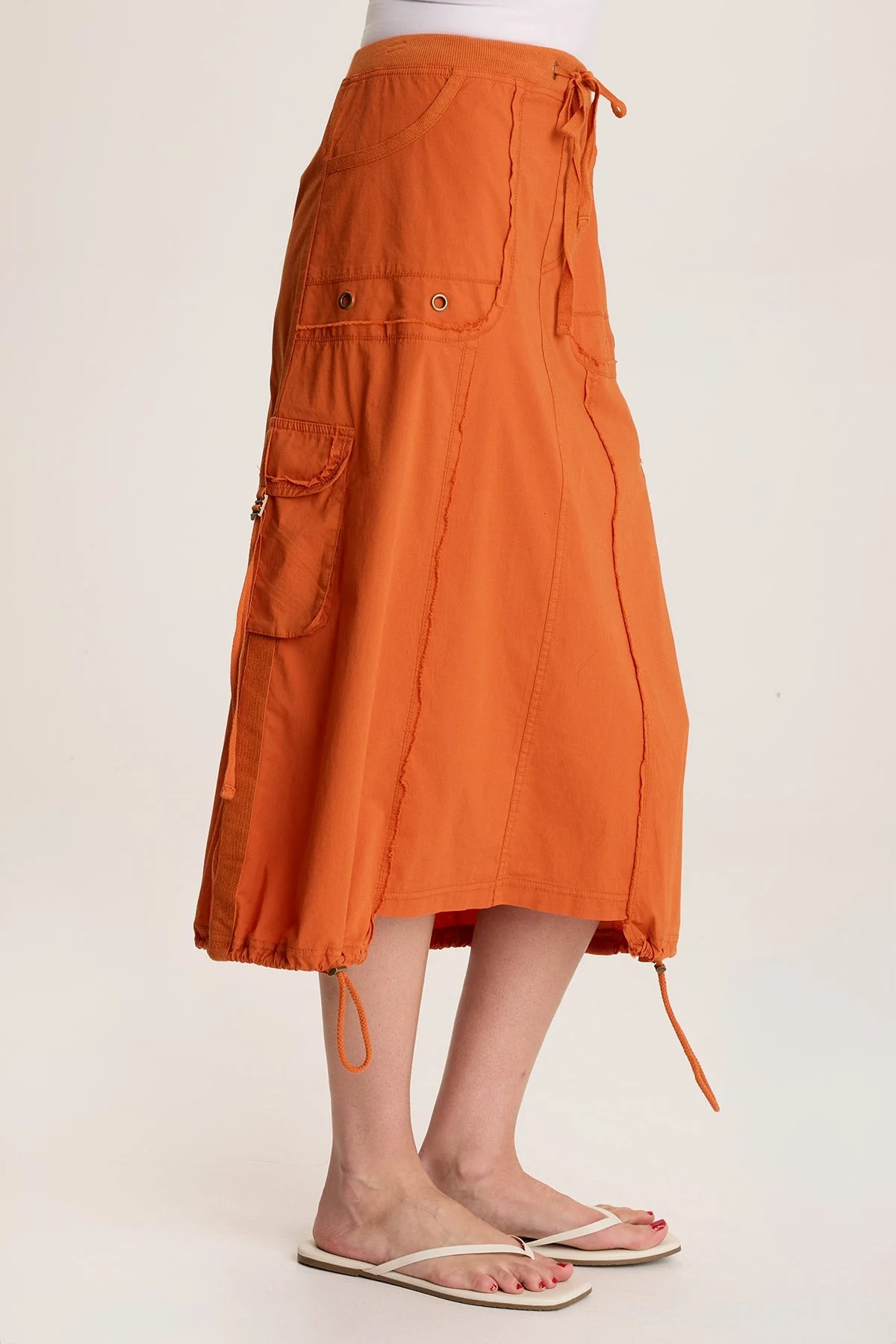 Castalina Poplin Cargo Midi Skirt - Shopern