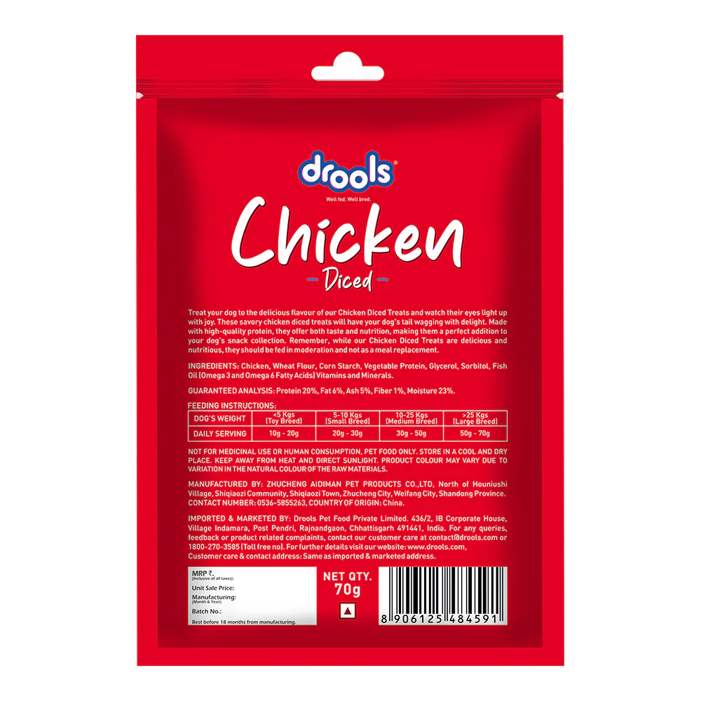 Drools Chicken Diced Dog Treats - Shopern