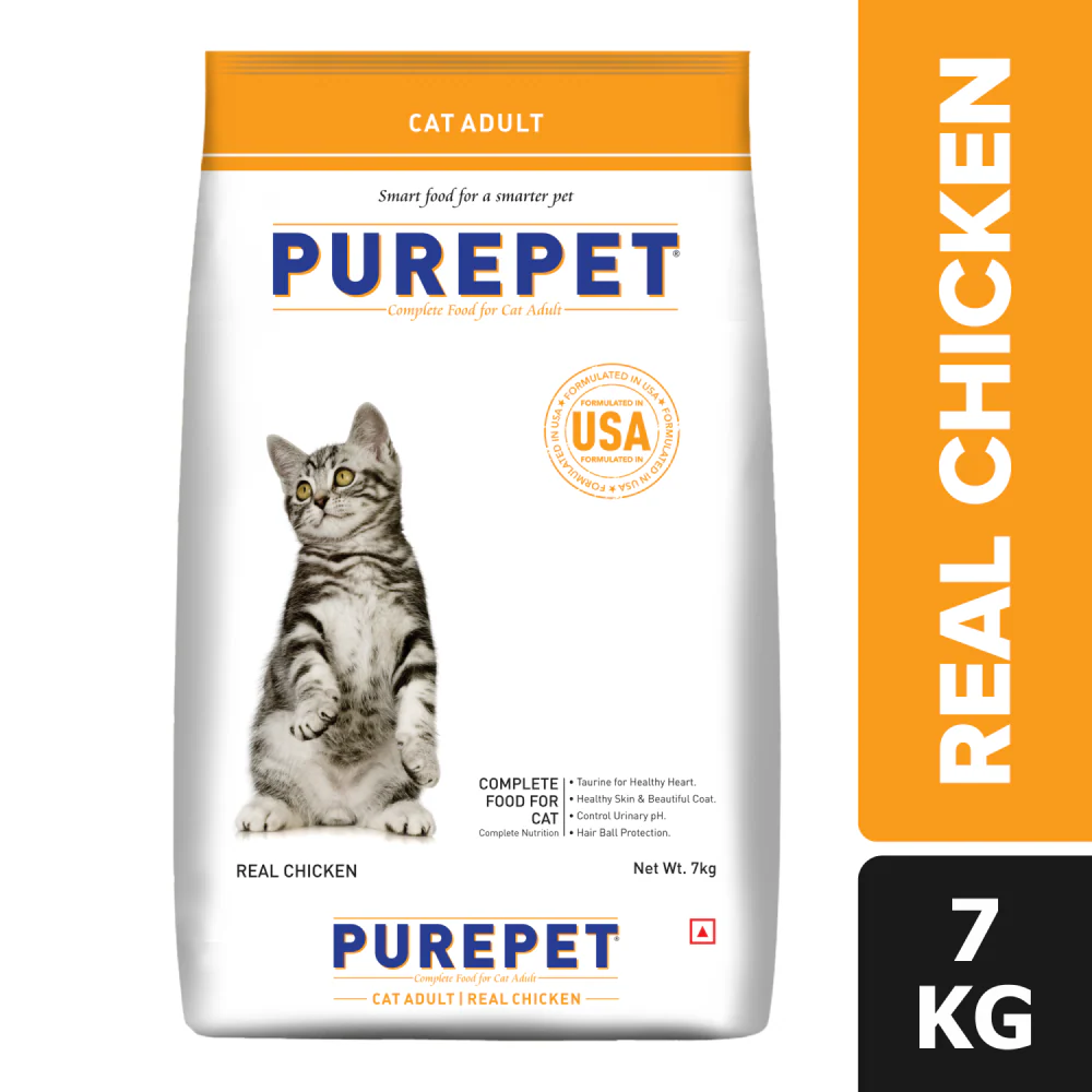 Purepet Real Chicken Adult Dry Cat Food - Shopern
