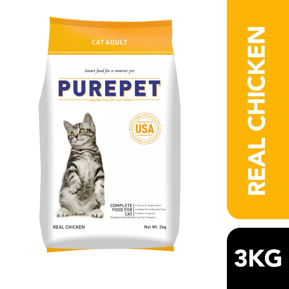 Purepet Real Chicken Adult Dry Cat Food - Shopern