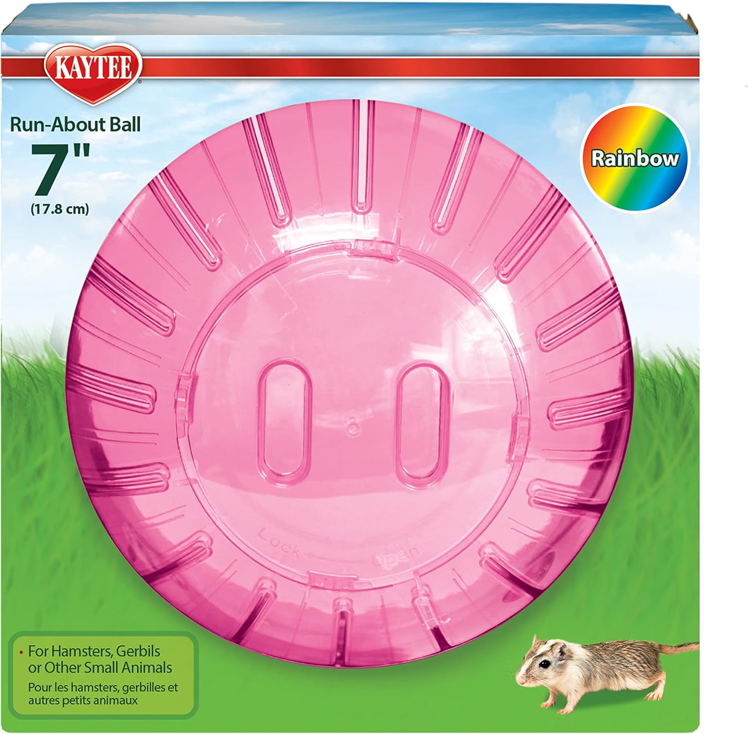 Super Pet SP61353 Run-About 7-Inch Exercise Ball, Rainbow, Colors Vary - Shopern