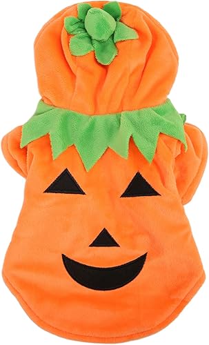 Pssopp Perro Mascota Disfraz de Calabaza de Halloween Sudaderas con Capucha Divertidas Festival de Mascotas Ropa de Disfraces Ropa de Perro de Calabaza de Halloween S - Shopern