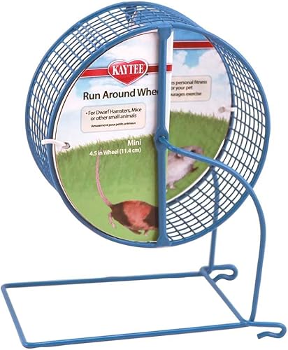 Super Pet 100079365 Run-Around Mini Exercise Wheel, 4.5-Inch,Colors Vary, Multicolor - Shopern
