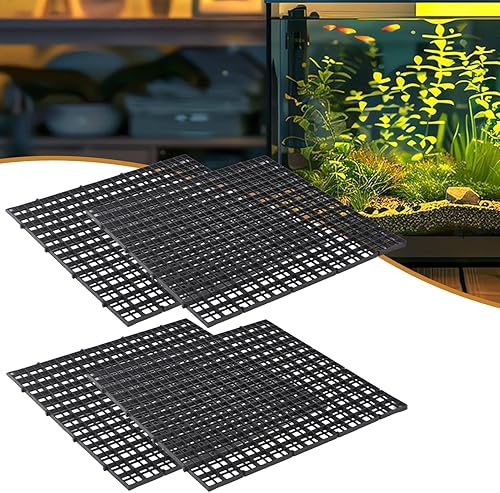 Cubierta para Acuario, Tapa para pecera - 4 Piezas de Cubierta para pecera con Panel de Rejilla | Placa de Filtro de Acuario, Tapa de terrario, Evita Que los Peces salten Fuera del Tanque - Shopern