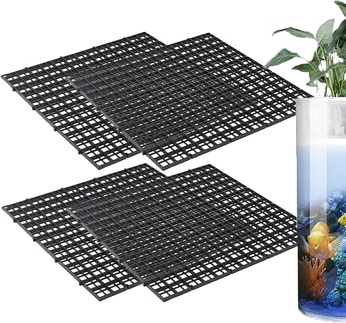 Cubierta para Acuario, Tapa para pecera - 4 Piezas de Cubierta para pecera con Panel de Rejilla | Placa de Filtro de Acuario, Tapa de terrario, Evita Que los Peces salten Fuera del Tanque - Shopern