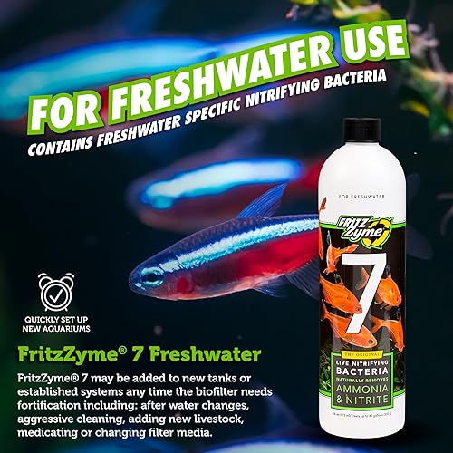 Fritz Aquatics AFA80223 Fritzzyme 7-Freshwater Nitrifying Bacteria for Aquarium, 1-Gallon - Shopern