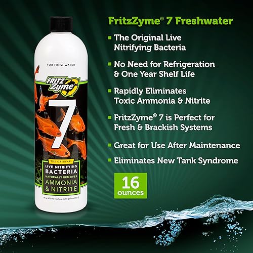 Fritz Aquatics AFA80223 Fritzzyme 7-Freshwater Nitrifying Bacteria for Aquarium, 1-Gallon - Shopern