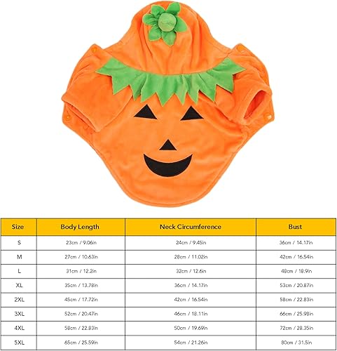 Pssopp Perro Mascota Disfraz de Calabaza de Halloween Sudaderas con Capucha Divertidas Festival de Mascotas Ropa de Disfraces Ropa de Perro de Calabaza de Halloween S - Shopern