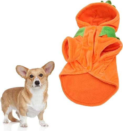 Pssopp Perro Mascota Disfraz de Calabaza de Halloween Sudaderas con Capucha Divertidas Festival de Mascotas Ropa de Disfraces Ropa de Perro de Calabaza de Halloween S - Shopern