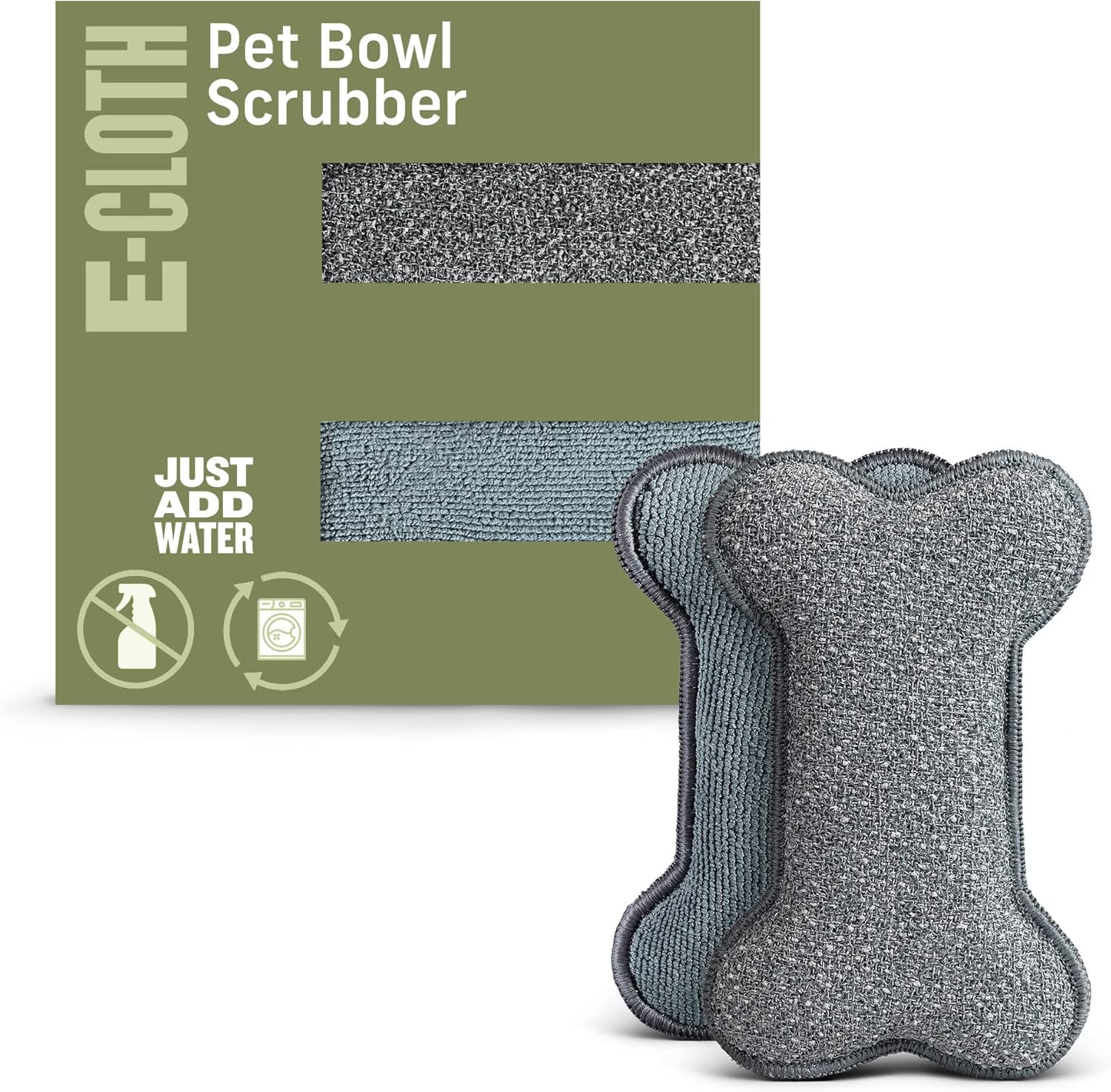 E-Cloth - Depurador de Cuencos para Mascotas, con Forma de Hueso, Reutilizable, 100 Lavados - Shopern