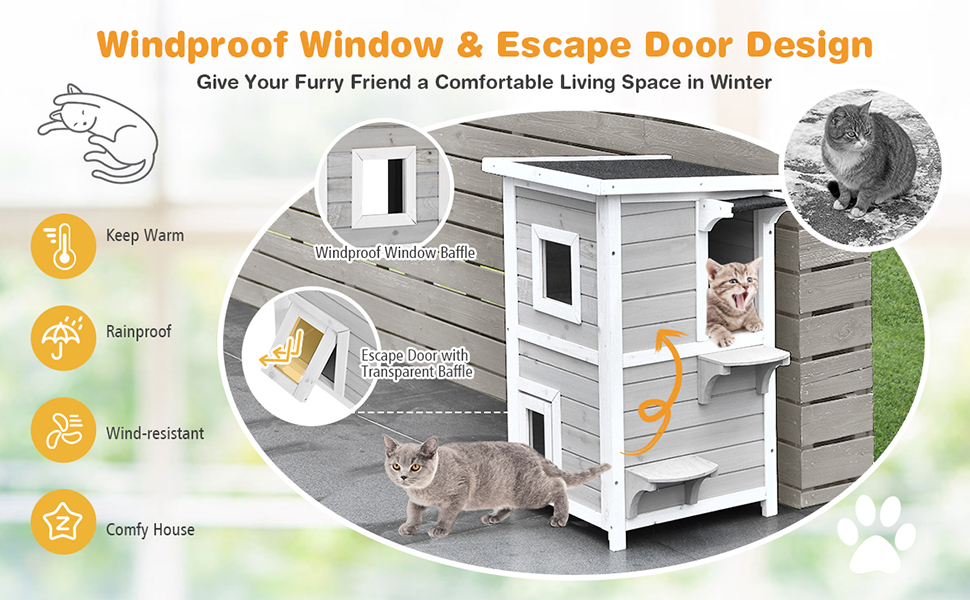 Casa para gatos al aire última intervensión de madera
