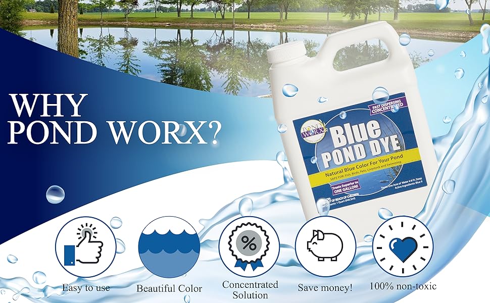 Pond Worx Blue Pond Dye